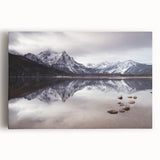 Black and white large art print of Idaho scenery on stretched canvas, suitable for kitchen wall art.