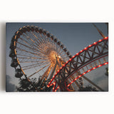 Black and white stretched canvas of Chicago skyline, ideal for kitchen wall art.