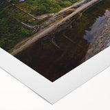 Art deco poster of Lake Michigan, featuring a monochrome palette on rolled canvas, suitable for dining room decor.