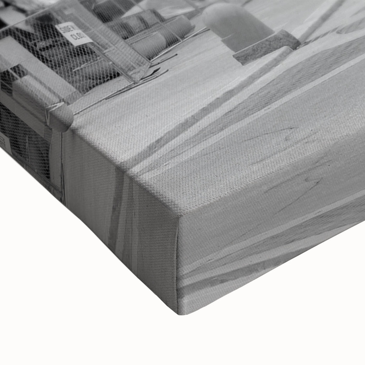 Black and white landscape art painting of Indianapolis on stretched canvas, ideal for bedroom wall decor.