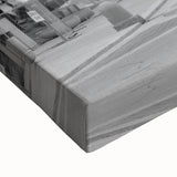 Black and white landscape art painting of Indianapolis on stretched canvas, ideal for bedroom wall decor.