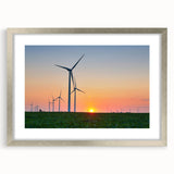 Textured abstract art print of Indiana scenery in muted earth tones, framed with a silver mat, suitable for bedroom decor.