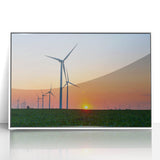 Art deco poster of Indiana scenery in muted pastel colors on framed acrylic, ideal for modern nursery wall art.