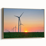 Framed canvas featuring a vintage-style landscape painting of Indiana scenery in muted gold and black tones.