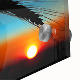 Large abstract depiction of Kansas scenery in muted earth tones on acrylic glass, suited for dining room art.