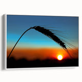 Vintage poster art of a Kansas scenery in vibrant colors on a large framed canvas, ideal for living room decor.