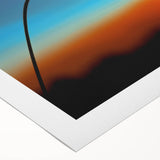 Art deco poster of Kansas landscape in muted earth tones on rolled canvas, suitable for dining room wall art.