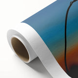 Art deco poster of Kansas scenery in pastel shades on rolled canvas, suitable for nursery wall art or dining room decor.