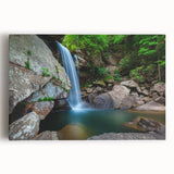 Black and white photograph of a serene Kentucky landscape on large stretched canvas, ideal for kitchen wall art.