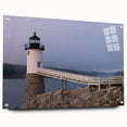 Acrylic print of Acadia National Park with vivid green and blue tones, ideal for dining room decor.