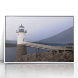 Acrylic framed print of Acadia, USA scenery in muted earth tones, ideal for modern art wall decor in a nursery.