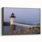 Black and white landscape of Acadia, Maine on framed canvas, suitable for bedroom wall art.