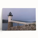 Black and white stretched canvas featuring a serene Acadia National Park landscape.