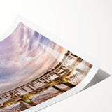 Extra large wall art featuring line art flowers in muted colors on a rolled print, ideal for large living room decor.