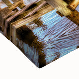 Black and white landscape art painting of Annapolis on stretched canvas, ideal for bedroom wall art.