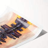 Extra large wall art featuring line art flowers in monochrome, rolled print format, suited for large living room spaces.