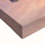 Black and white landscape art painting of Boston skyline on large stretched canvas, suitable for bedroom wall decor.