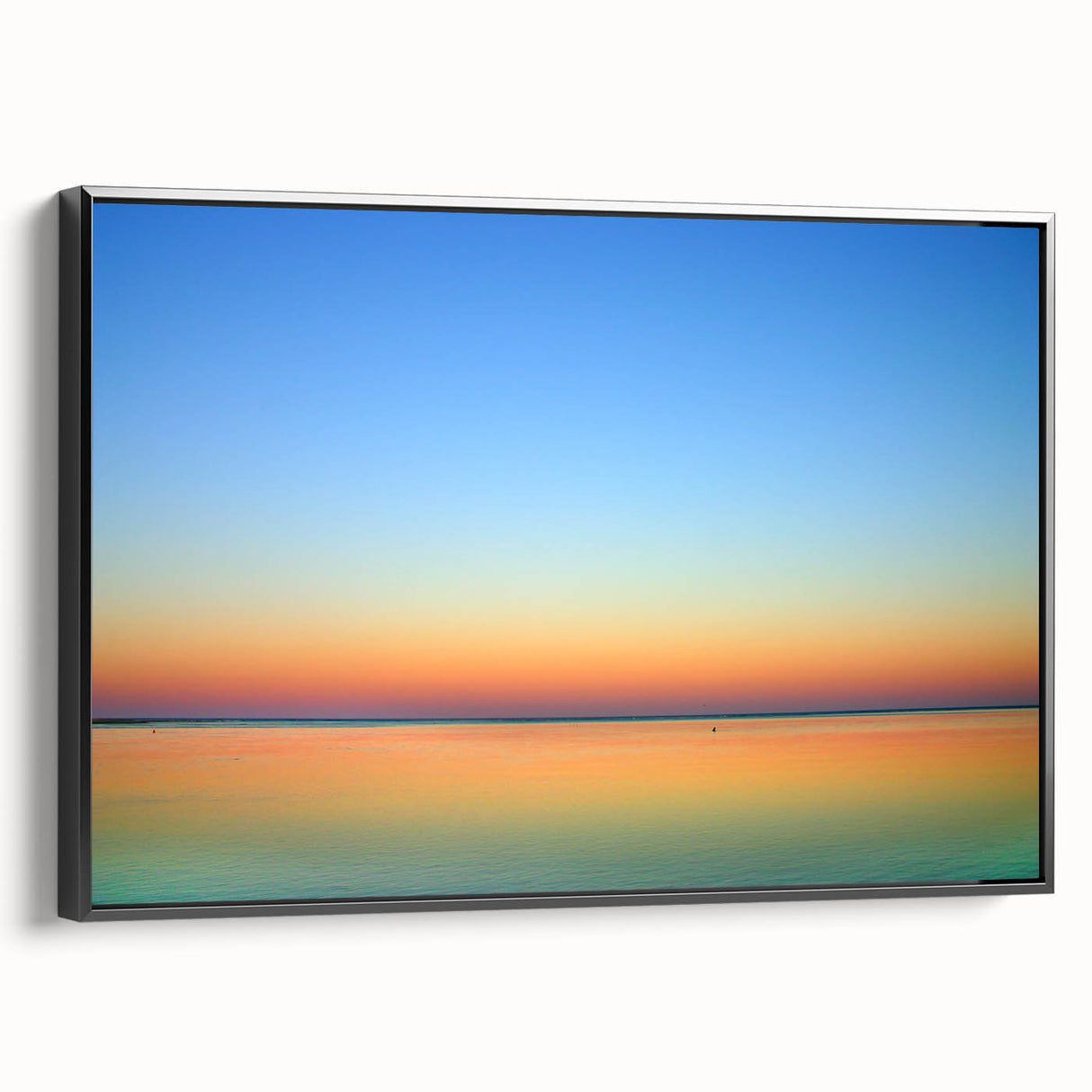 Black and white framed canvas featuring a vintage landscape of Cape Cod, ideal for bedroom wall decor.