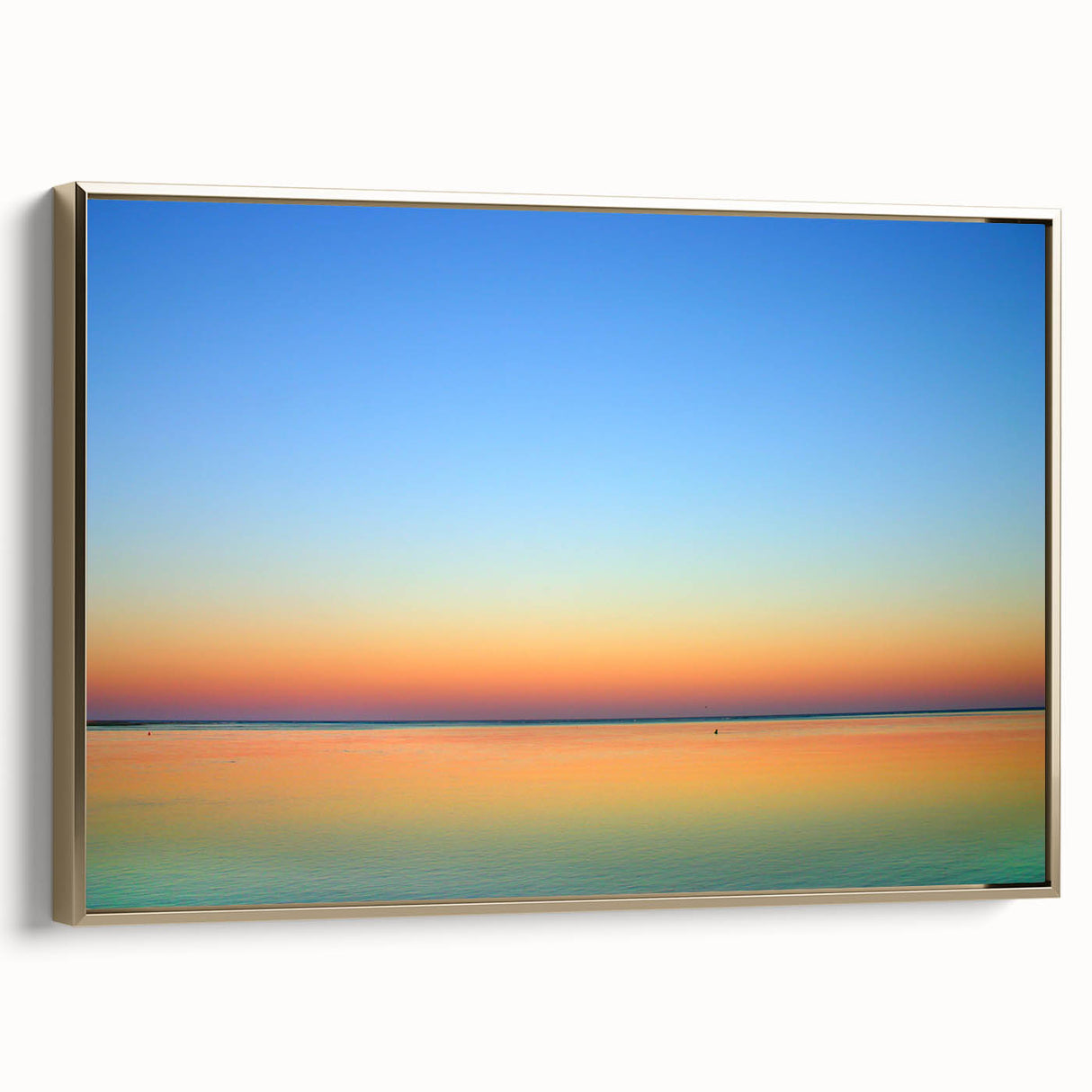 Framed canvas depicting a vintage-style Massachusetts landscape in muted gold and black, ideal for bedroom wall art.