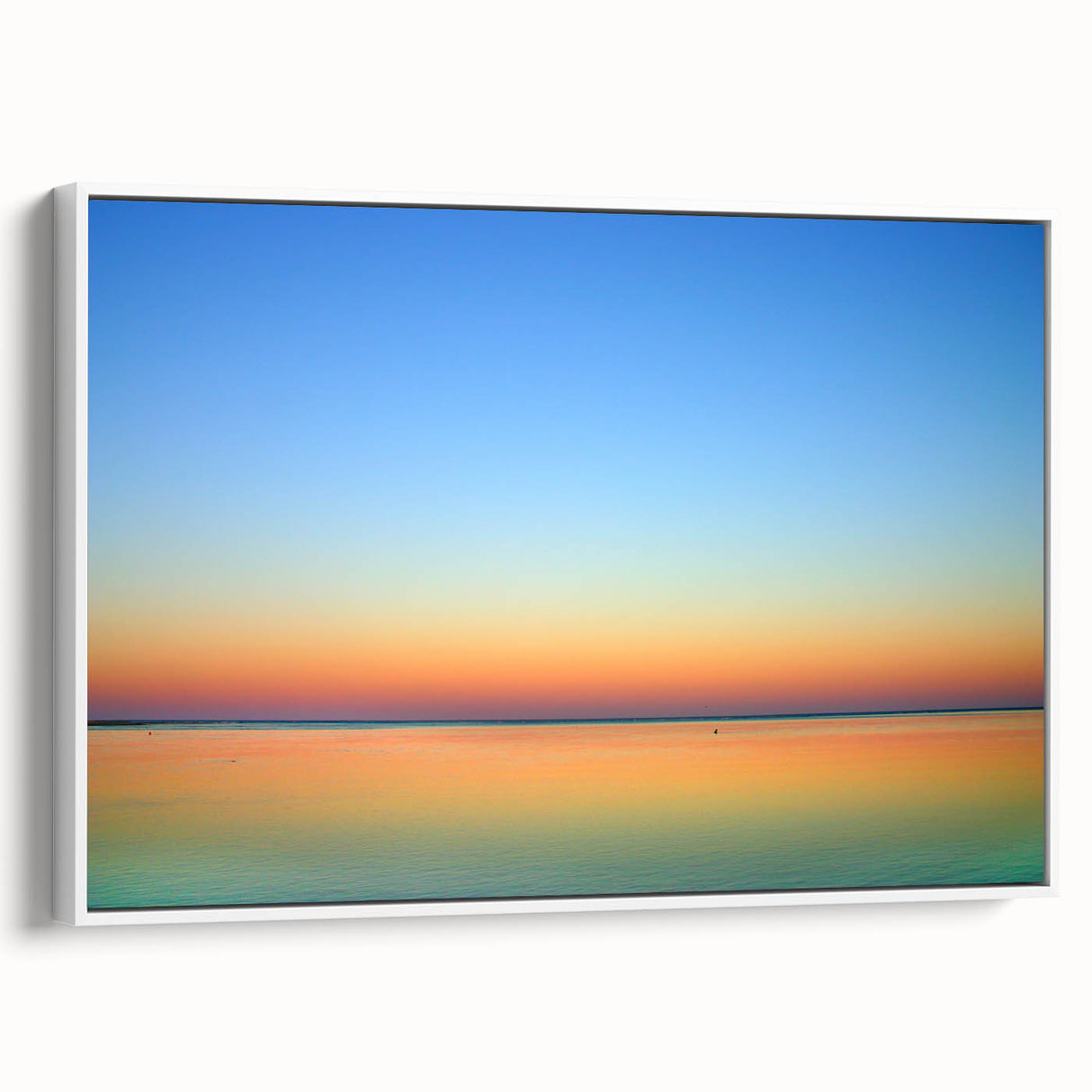 Vintage poster art of Massachusetts Cape scenery on framed canvas, featuring vibrant colors, ideal for living room decor.