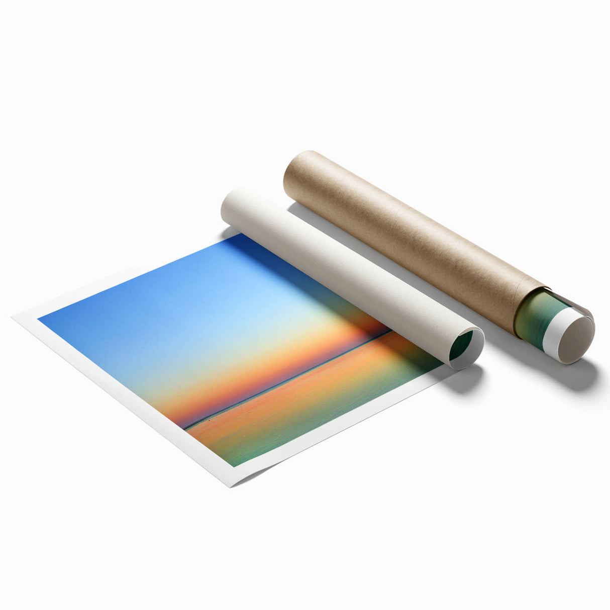 Rolled print of Cape Cod landscape featuring soft pastel shades, ideal for classy bathroom wall art.