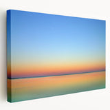 Large canvas print of Massachusetts Cape scenery in soft blue and green hues, suitable for kitchen wall art.