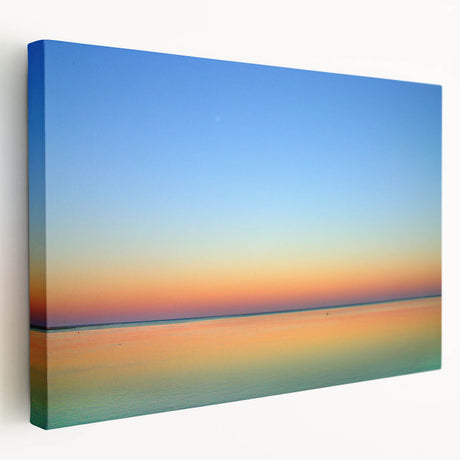 Large canvas print of Massachusetts Cape scenery in soft blue and green hues, suitable for kitchen wall art.
