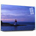 Acrylic print of a serene Nantucket landscape in soft blue and green hues, suitable for bedroom or dining room decor.