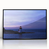 Large abstract wall art depicting a serene Nantucket landscape in muted tones, framed in black acrylic.