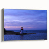 Landscape art painting of Nantucket on framed canvas.