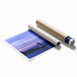 Extra large rolled print of Nantucket scenery with vibrant floral elements, ideal for classy bathroom wall art.