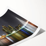 Extra large wall art featuring line art flowers in black and white, rolled print format, ideal for large living room decor.