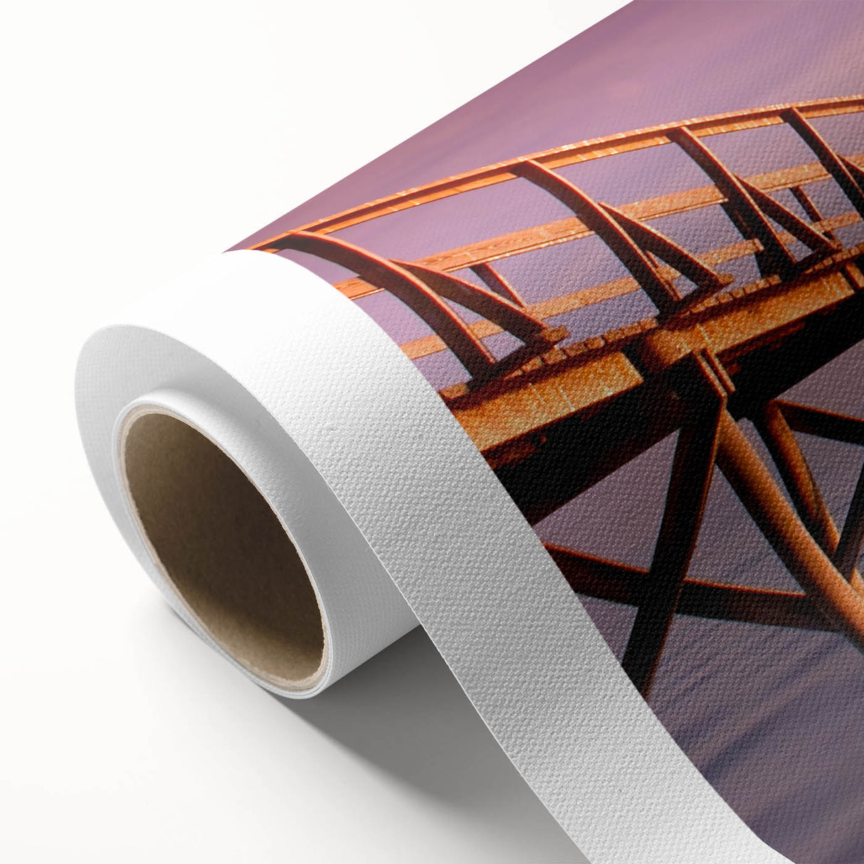 Art Deco poster featuring a pastel-colored Mississippi scenery on rolled canvas, ideal for nursery wall art.
