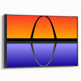 Black and white framed canvas of St. Louis landscape, ideal for bedroom wall art.