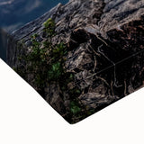 Black and white landscape art painting of Montana's Glacier on stretched canvas, suitable for bedroom wall decor.