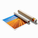 Extra large rolled print of Montana scenery with vibrant floral elements, ideal for classy bathroom wall art.