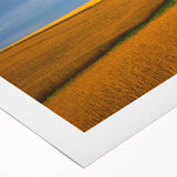 Art deco poster featuring a Nebraska landscape in muted earth tones on rolled canvas, suitable for dining room decor.