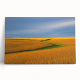 Black and white photograph of Nebraska scenery on large stretched canvas, ideal for kitchen wall art or bedroom ambiance.