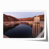 Extra large rolled print of Hoover Dam in muted earth tones, suitable for art wall dining room.