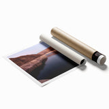 Extra large rolled print of Hoover Dam in muted earth tones, ideal for classy bathroom wall art.