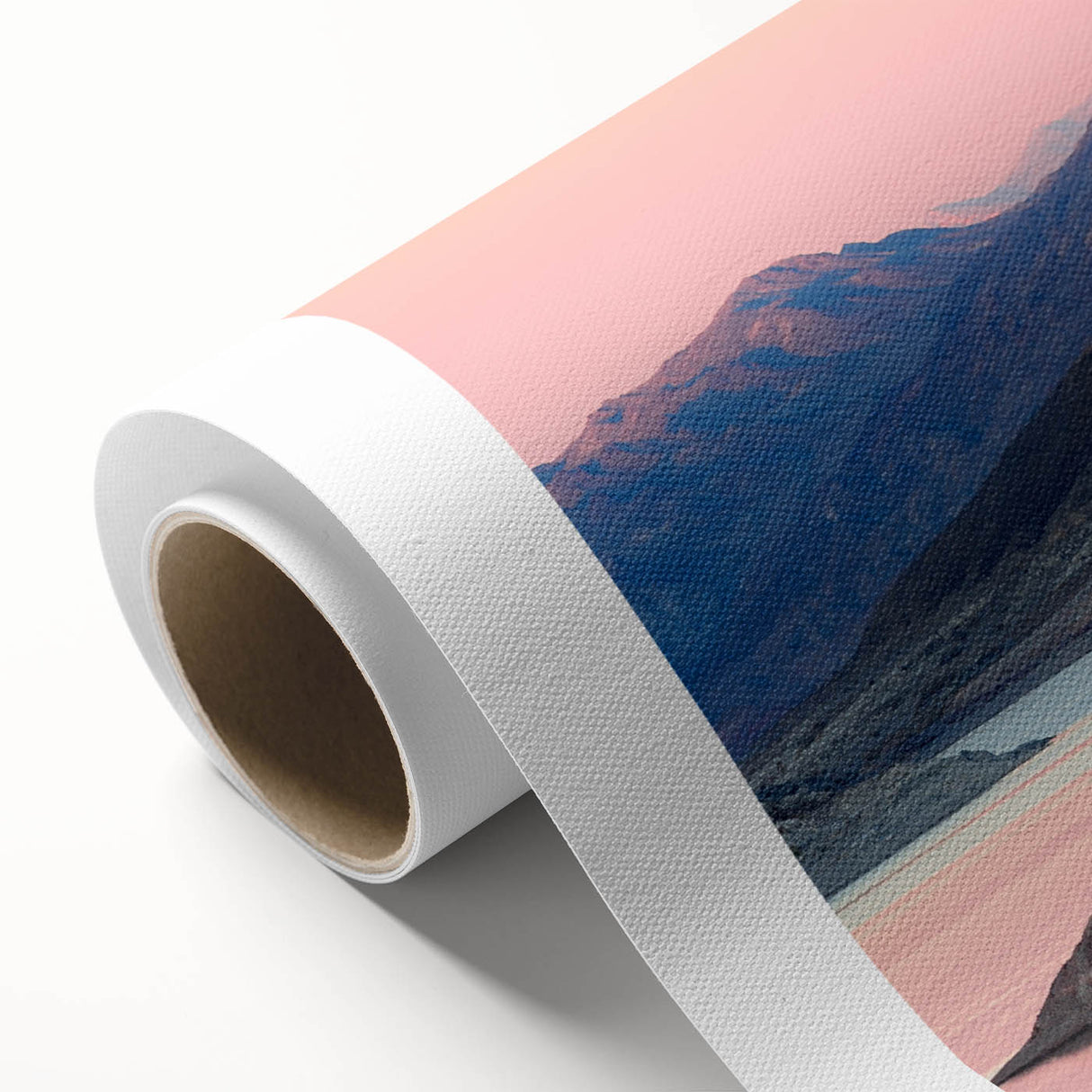 Art deco poster of Lake Mead with soft blue and beige tones on rolled canvas, ideal for nursery wall art.