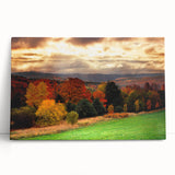 Black and white photograph of New Hampshire landscape on stretched canvas, ideal for kitchen wall art.