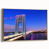 Black and white framed canvas of a New Jersey landscape, ideal for bedroom wall decor.