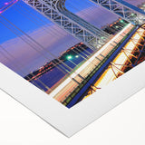 Art Deco poster of New Jersey scenery in muted earth tones on rolled canvas, suitable for dining room walls.