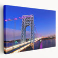 Scenic New Jersey landscape on large stretched canvas, featuring muted green and blue tones, ideal for kitchen wall art.