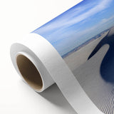 Art deco poster of White Sands in New Mexico, featuring soft pastel hues on rolled canvas, ideal for nursery wall art.