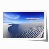 White Sands, New Mexico landscape on rolled print, featuring muted earth tones, ideal for art wall dining room.