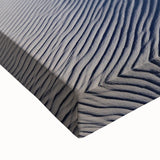 Black and white landscape art of White Sands, New Mexico on a large stretched canvas, suitable for bedroom wall decor.