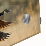 Large abstract wall art depicting Cape Hatteras in mid-century modernist style on acrylic glass, ideal for dining room art.