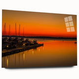 Acrylic print of a large abstract depiction of Charlotte, North Carolina in blue and gray tones.